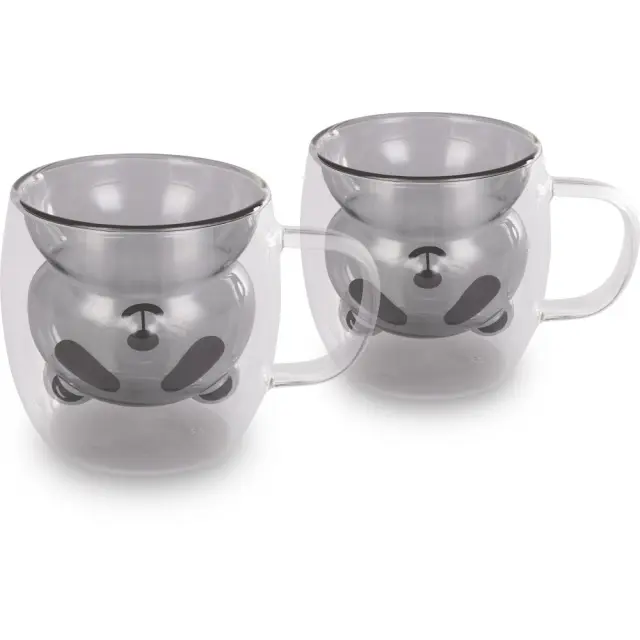 Σετ Ποτήρια VASO Lamart LT9126 Γυάλινα με Διπλό Τοίχωμα 230ml Μαύρα 2 Τεμ 3