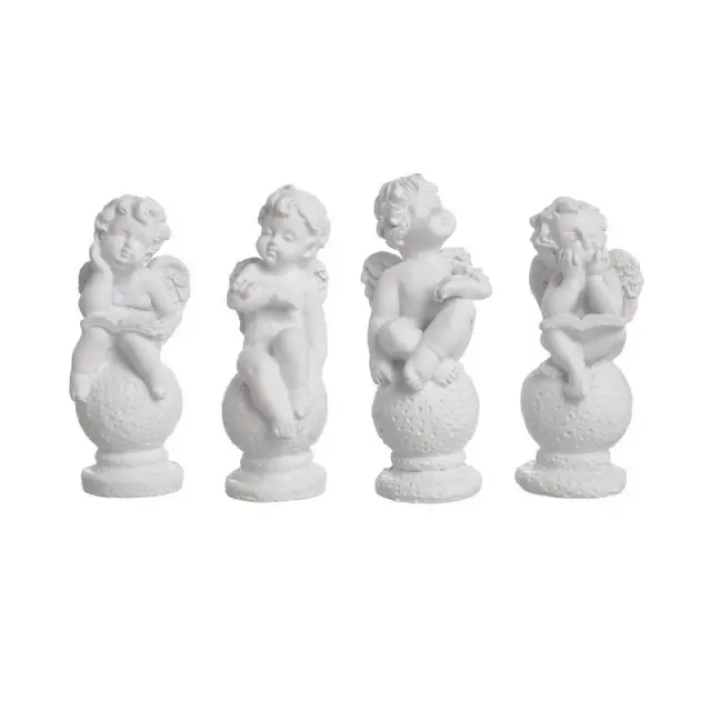 Αγγελάκια καθιστά κεραμικά σετ 4τεμ, 6,5cm