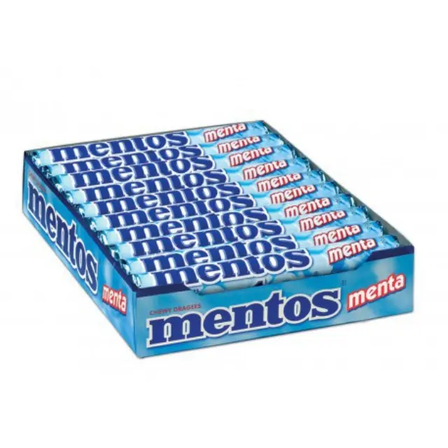 Mentos Καραμέλες με Γεύση Μέντα 37.5gr Συσκ. 20 τμχ