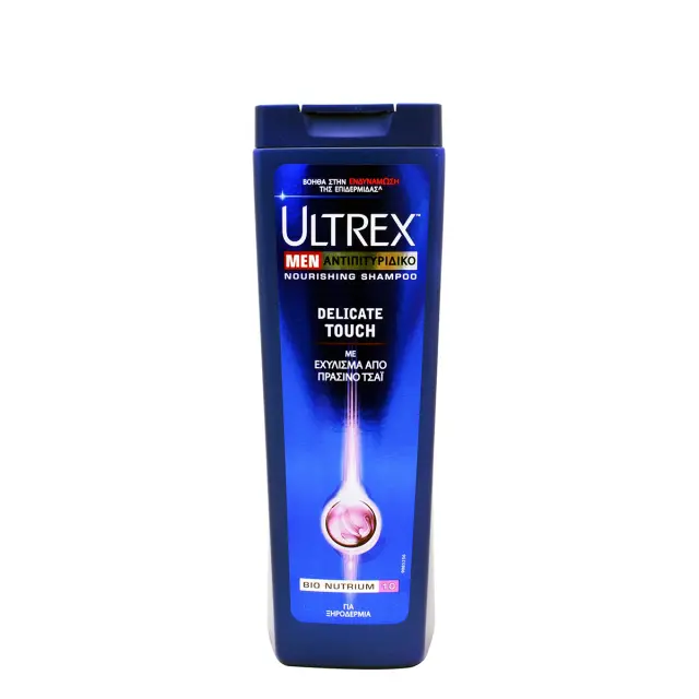 Ultrex Men Delicate Touch Αντιπιτυριδικό Σαμπουάν με Εκχύλισμα από Πράσινο Τσάι Κατάλληλο για Ξηροδερμία 360ml