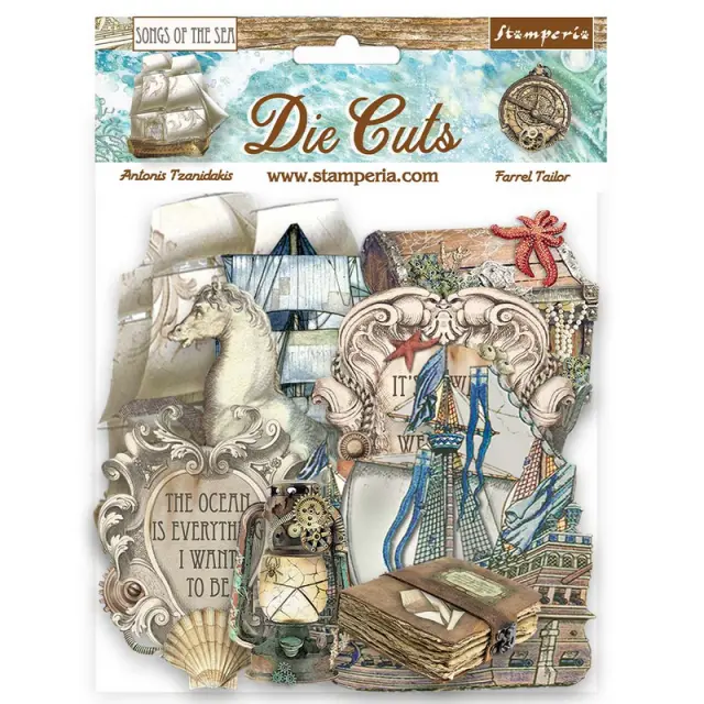Die Cuts Stamperia, Songs of the Sea, Sailing ship and treasures