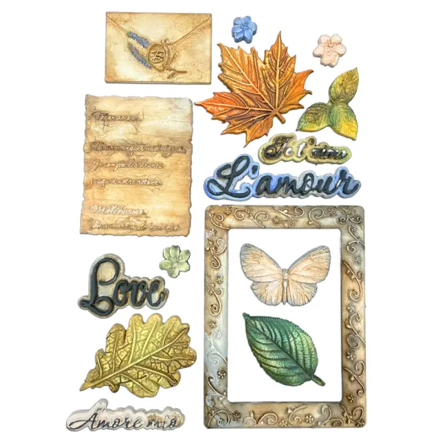 Καλούπι σιλικόνης A5, 15×21cm, Stamperia, Flowers and Poems 2