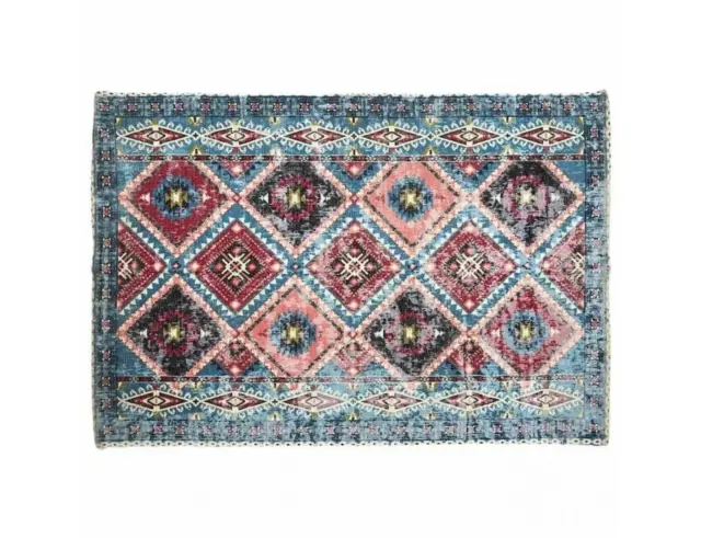 Χαλί Ορθογώνιο ethnic Agra Home Deco Factory από Βαμβάκι, με διαστάσεις 120x170cm - Πολύχρωμο TX9330 3