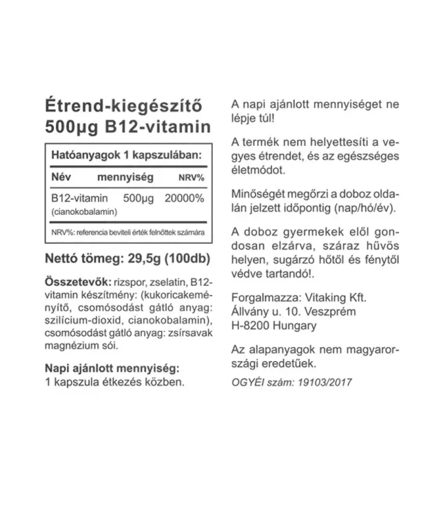 Vitaking Vitamin B-12 500 mcg 2