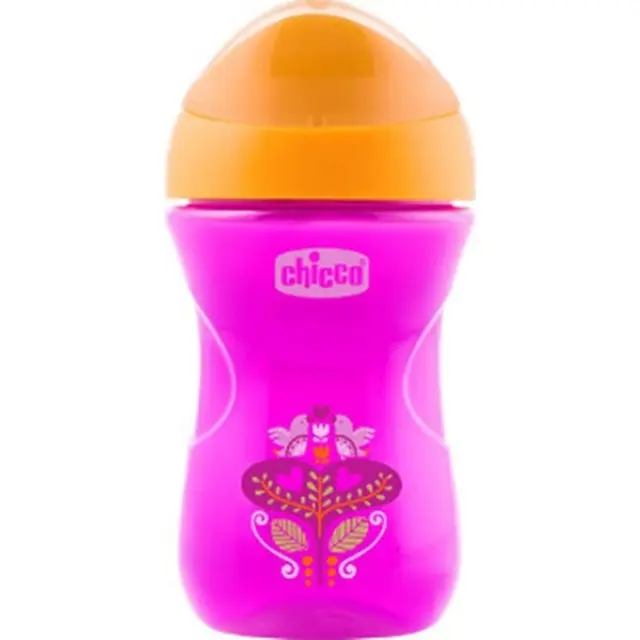 Chicco Advanced Cup Easy Drinking Εκπαιδευτικό Μπιμπερό Πλαστικό Ροζ 12m+ 266ml