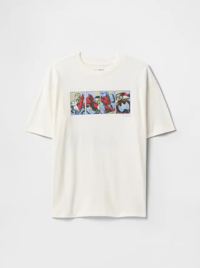 Άσπρη Παιδική Marvel Graphic Μπλούζα New off white