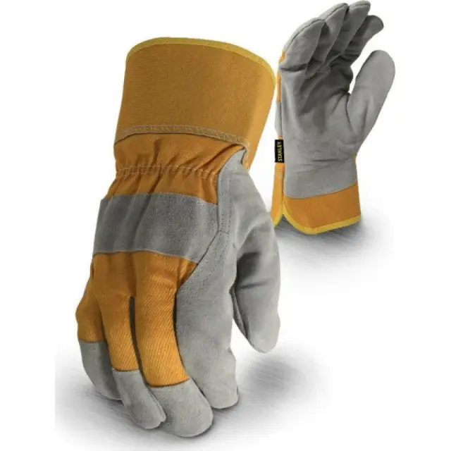 Stanley SY780LEU - Γάντια Εργασίας από Δέρμα και Πανί Γκρι