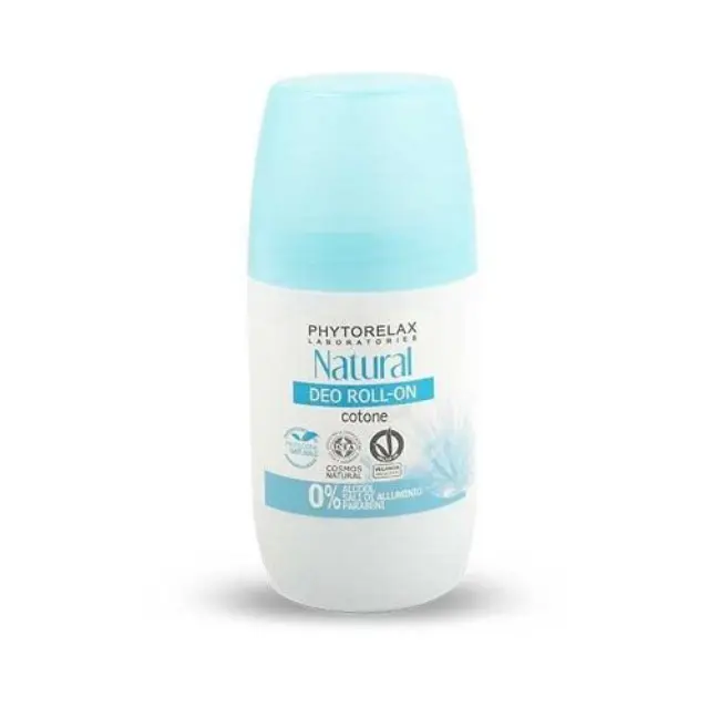 Phytorelax Natural Deo Roll-on With Cotton Αποσμητικό Χωρίς Άλατα Αλουμινίου με 99% Φυσικά Συστατικά, 50ml