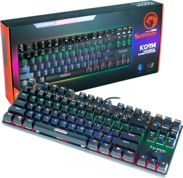 Marvo Gaming Μηχανικό Πληκτρολόγιο με Custom Blue διακόπτες και φωτιζόμενα πλήκτρα KG914 3