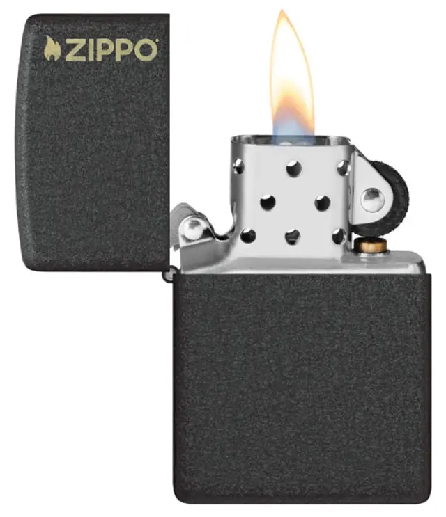 ZIPPO Αναπτήρας - 236ZL Black Crackle με Λογότυπο Zippo 2