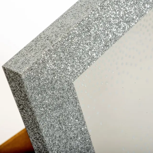 κορνίζα 15x20 ξύλινη χρώμα Ασημί ( glitter silver )BROADWAY 2