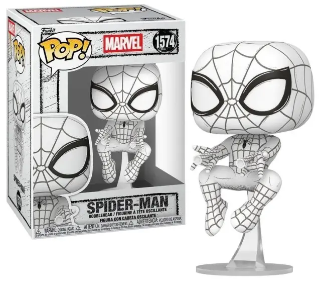 Funko Pop! Marvel: Marvel - Spider-Man (Sketched) 1574 Bobble-Head Special Edition