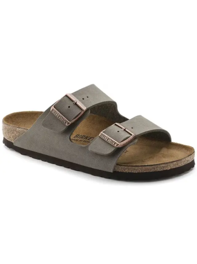 Birkenstock Πέδιλα Ανδρικό Birko-Flor-Nubuck(ανθεκτικό υλικό της Birkenstock-επιτρέπει την επαφή με το νερό) Γκρί BIR/ARIZONA 151211 STONE 2