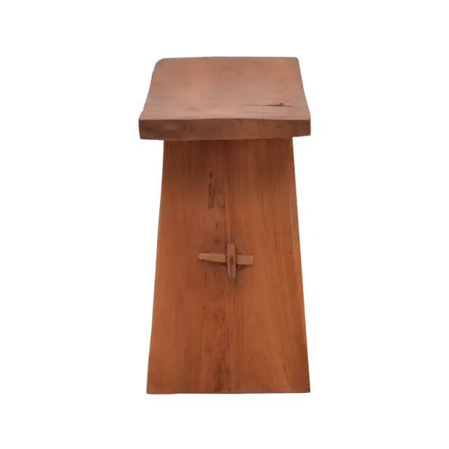 Σκαμπό Shogun pakoworld teak ξύλο σε φυσική απόχρωση 46x28x46εκ 3