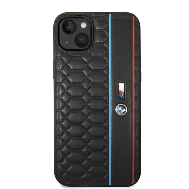 BMW M Hexagonal Pattern Case for iPhone 14 Black