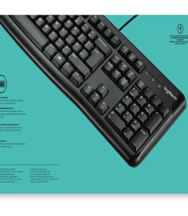 LOGITECH Ενσύρματο πληκτρολόγιο K120, USB, 1.5m, μαύρο