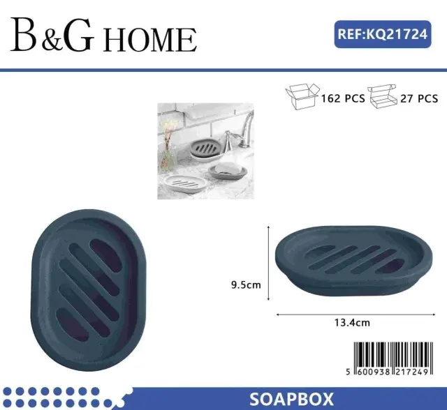 Σαπουνοθήκες μπάνιου πλαστικές - Σετ 9pcs - Blue - 21724 2