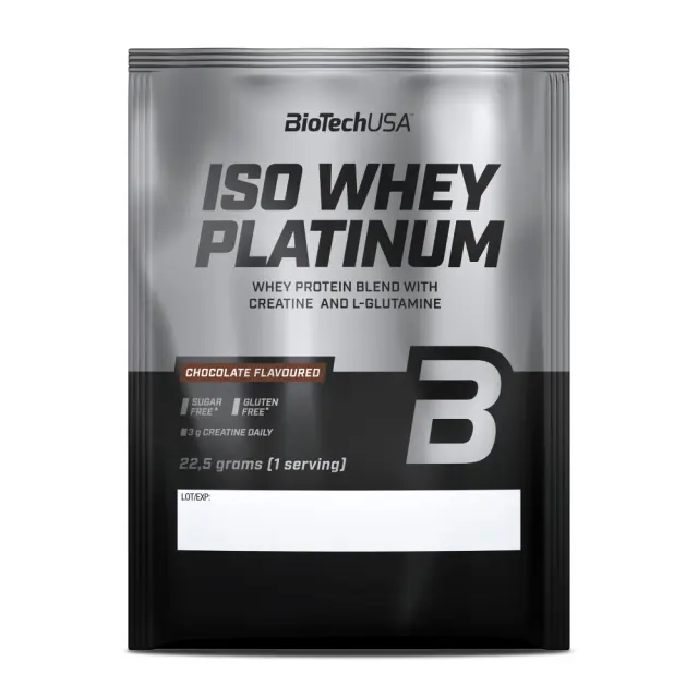 Biotech USA Iso Whey Platinum Βιολογική Πρωτεΐνη Ορού Γάλακτος με Κρεατίνη Χωρίς Γλουτένη με Γεύση Σοκολάτα 22.5gr