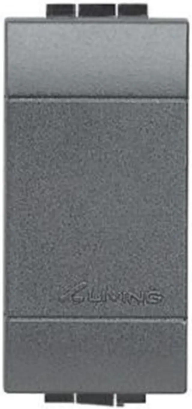 Living Light - blank plate 1mod - black - plastic - IP20