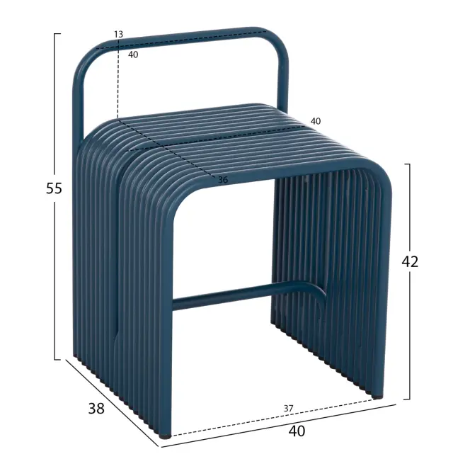 ΣΚΑΜΠΟ FB96326.08 ΑΛΟΥΜΙΝΙΟ ΣΕ ΜΠΛΕ ΧΡΩΜΑ 40x38x55Υεκ. 2
