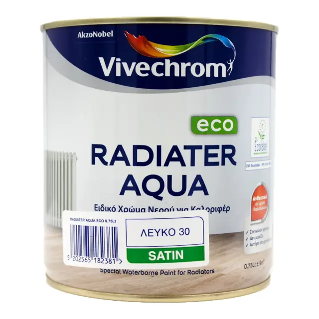 VIVECHROM RADIATER AQUA ECO ΟΙΚΟΛΟΓΙΚΟ ΧΡΩΜΑ ΚΑΛΟΡΙΦΕΡ 750ML ΓΥΑΛΙΣΤΕΡΟ