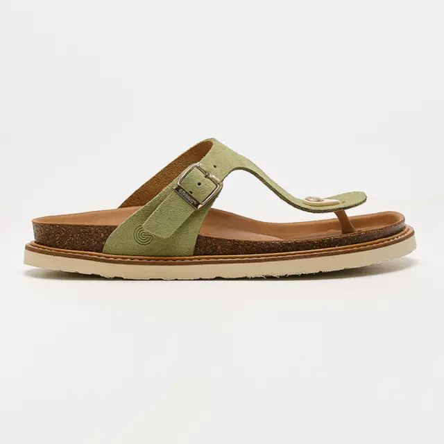 Genuins Πέδιλα Γυναικείο δέρμα suede Πράσινο GEN/ROSAS VELOUR PARADISE