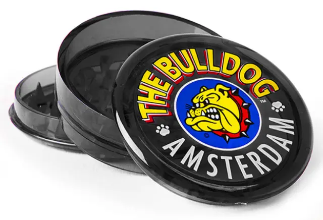 The Bulldog Amsterdam Grinder Διάφανο Πλαστικό Μαύρο 60mm - 3 Parts
