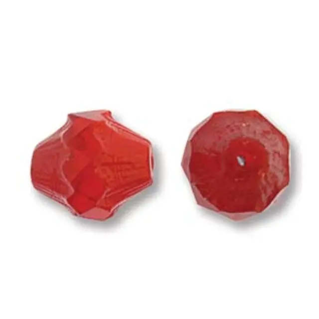Χάντρα Fire Polished Round Turbine 2 Tones Red Ø10x11mm ~15τεμ