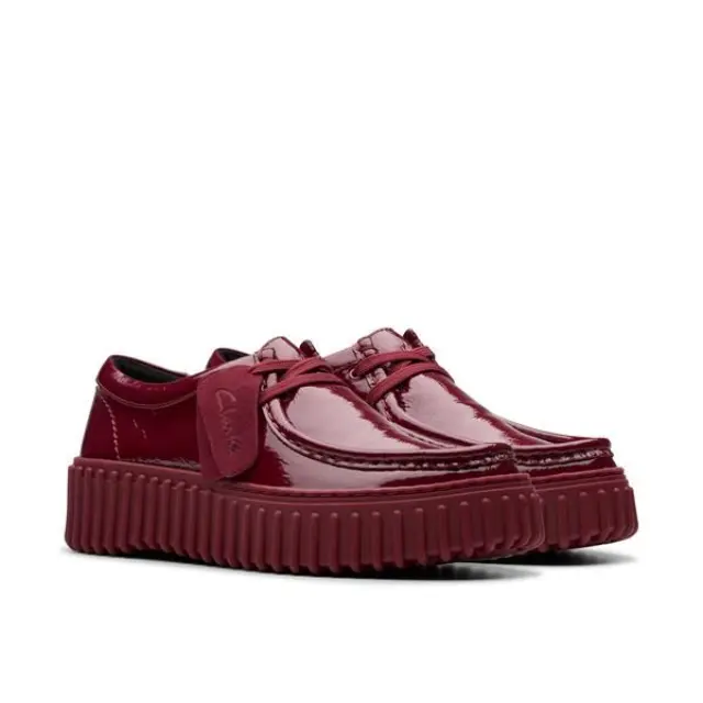 Clarks Torhill Bee Burgundy Pat Burgundy Patent - 39