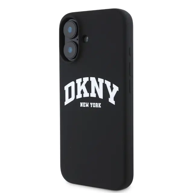 DKNY Liquid Silicone Arch Logo MagSafe Case for iPhone 16 Black 3