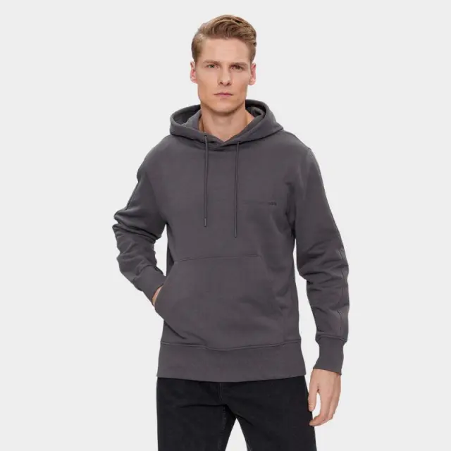 Calvin Klein - Institutional Ανδρικό Φούτερ Regular Fit J30J324620-PSM Γκρι - 2XL