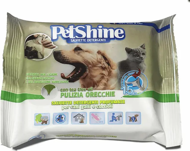 PetShine Μαντηλάκια Καθαρισμού Αυτιών (15ΤΜΧ)