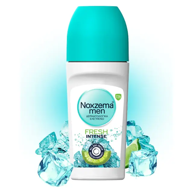 Noxzema Men Fresh Intense Anti-Transpirant Αποσμητικό 72h σε Roll-On 50ml 3