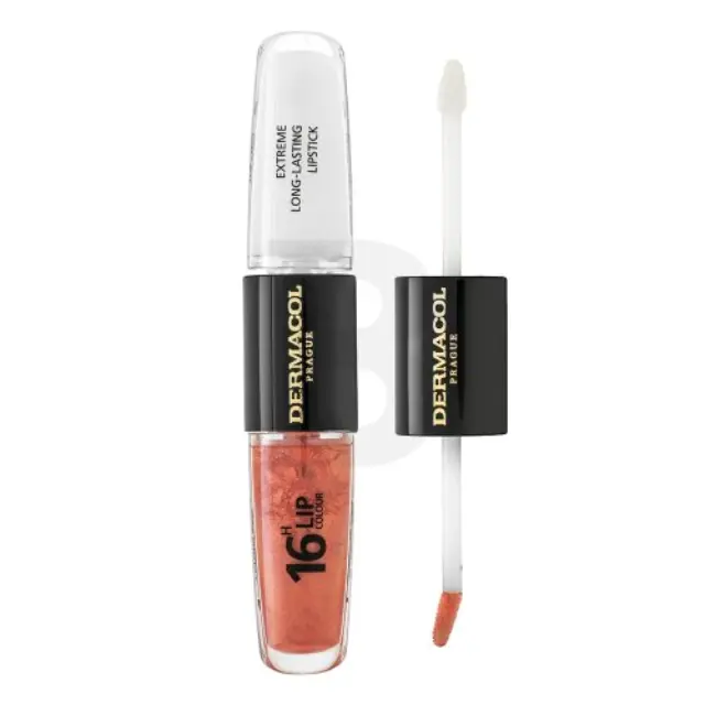 Dermacol 16H Lip Colour Extreme Long-Lasting Lipstick Biphasic Lasting Color And Lip Gloss No. 05 8 ml