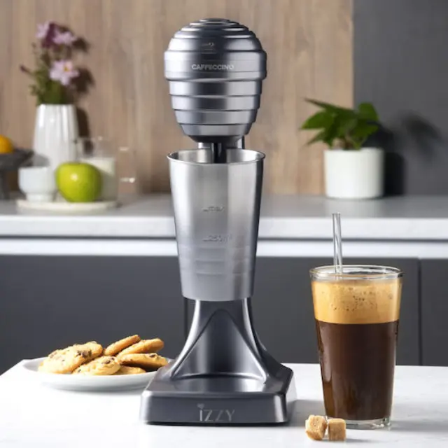 Izzy Caffeccino Φραπεδιέρα Επιτραπέζια 120W με 2 Ταχύτητες Γκρι 3