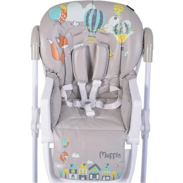 Moni Καρεκλάκι Φαγητού Muffin Grey 3801005150687 2