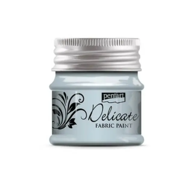 Delicate για ύφασμα Fabric paint metallic 50ml Pentart - Bluish Silver