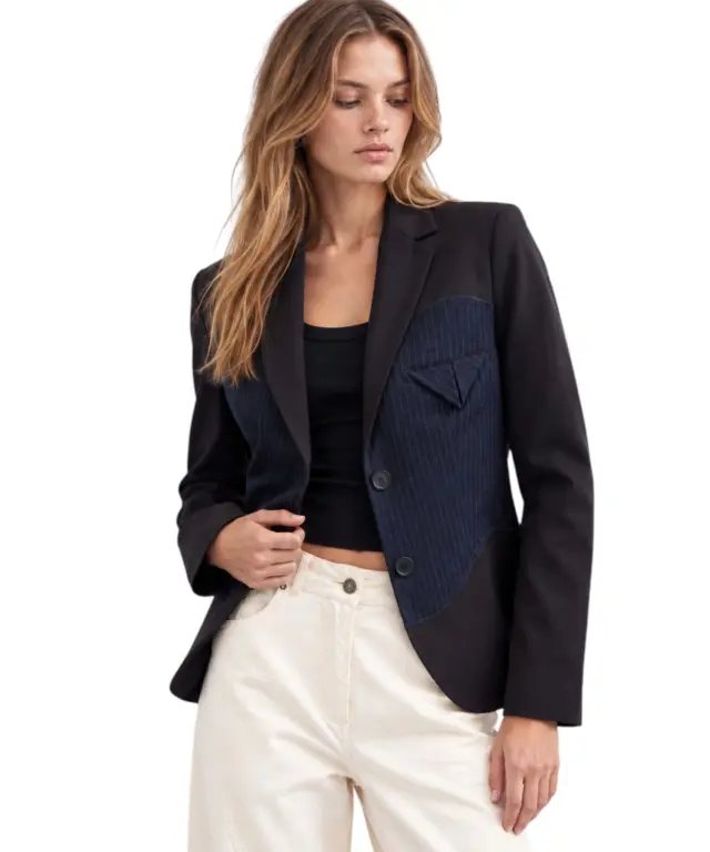 Desigual - Γυναικείο Σακάκι Wave Diplo 26WWEW13-5032 Μαύρο 2