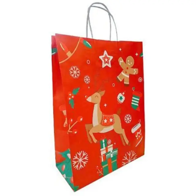 Τσάντα Χάρτινη Υ22x18x8cm - Christmas Deer - 1τεμ