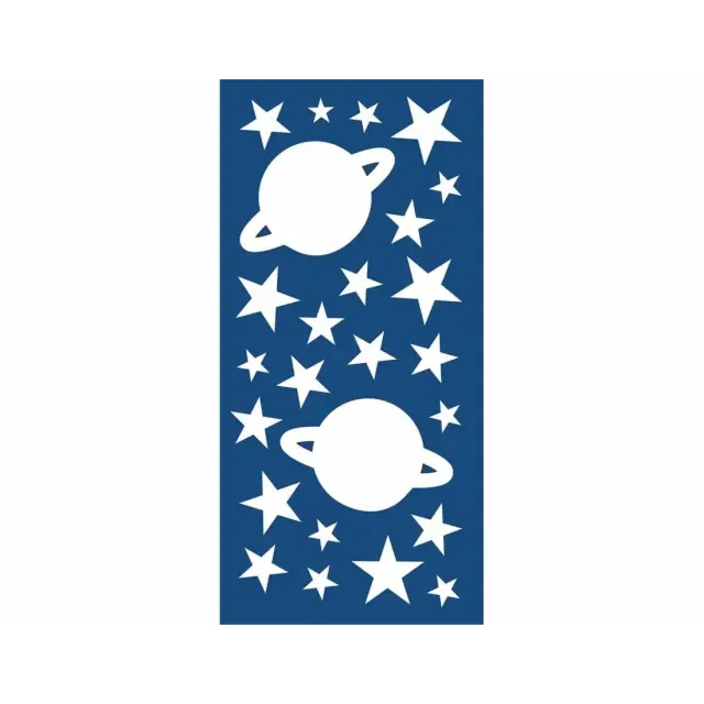 Αυτοκόλλητα Φωσφορίζοντα Ango Rocket & Stars Small 77226 3