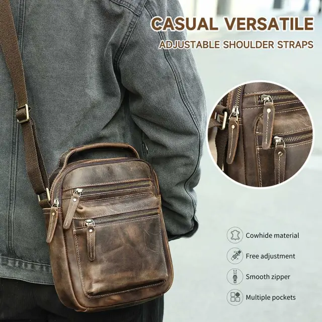 Δερμάτινο Ανδρικό Τσαντάκι Ώμου Cardinal 6209 coffee - One Size 2