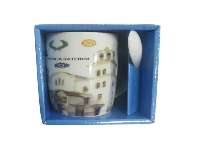 Σετ κεραμική κούπα Souvenir με κουτάλι - Paralia - 241123 3
