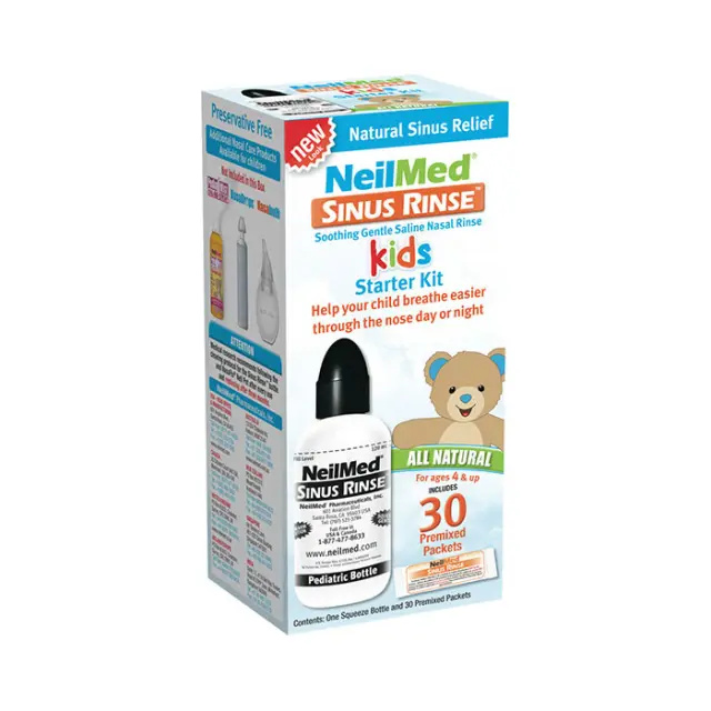 NeilMed Sinus Rinse Kids Starter Kit Σύστημα Ρινικών Πλύσεων για Παιδιά από 4 ετών 120ml και 30 Ανταλλακτικά Φακελάκια