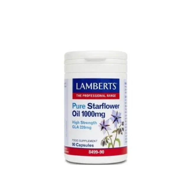 LAMBERTS Pure Starflower Oil Συμπλήρωμα με Γ-Λινολεϊκό οξύ (GLA), 90caps