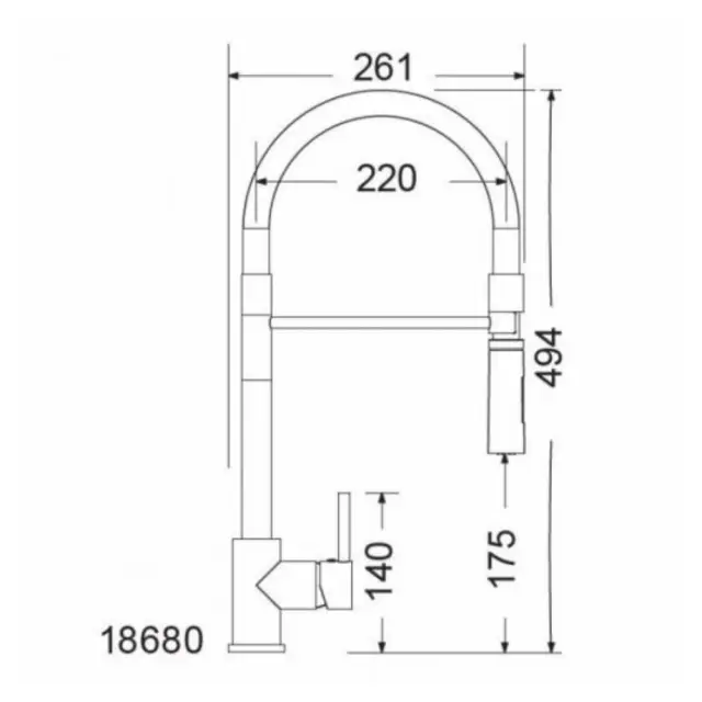 Μπαταρία νεροχύτη FLUO 18680-100 3