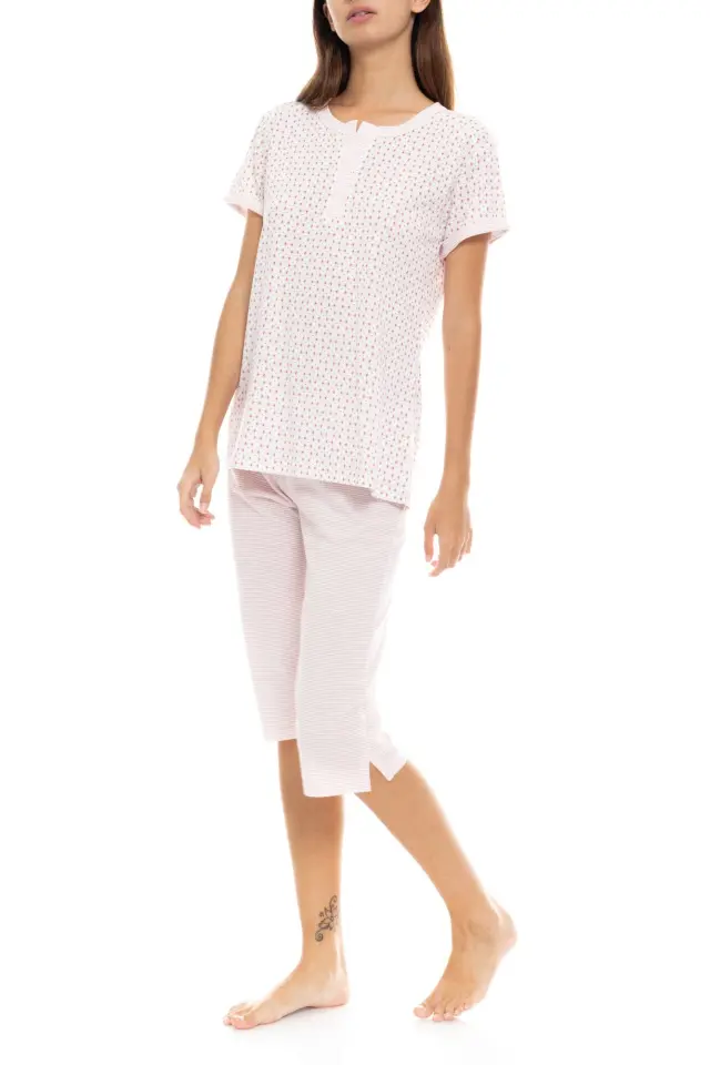 S1334 - Type - PYJAMA CAPRI PINK GEO 2