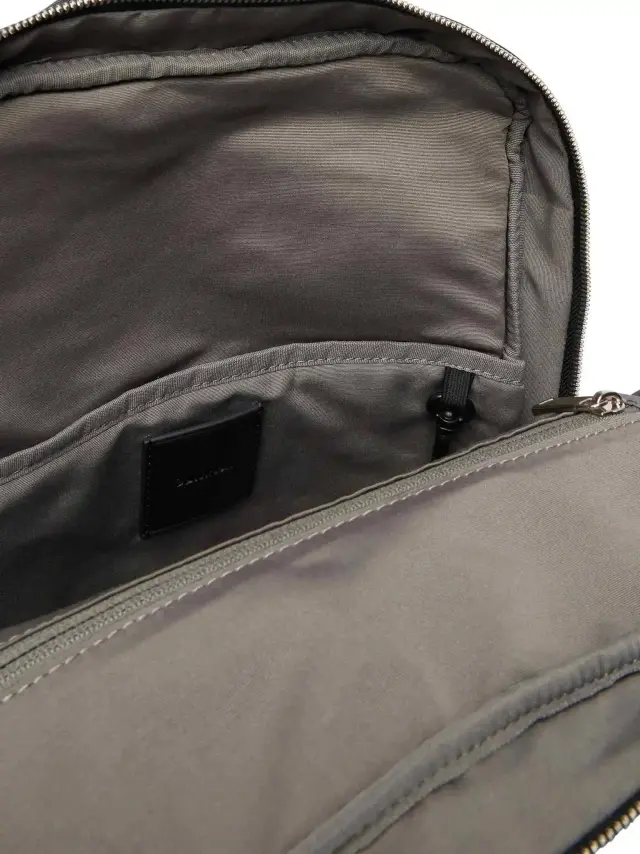 Calvin Klein Ανδρικό Μικρό Τσαντάκι Emblem AOP Emboss Slim Square BP Μαύρο 2