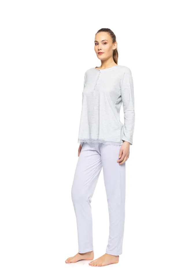 W1060 - Grey Charcoal - PYJAMA MELANGE SOLID 2
