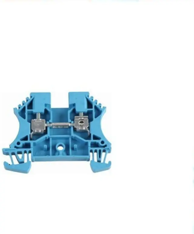 Feed-through terminal block, Screw connection, blue, 4 mm², 32 A, 800 V, Number of connections: 2