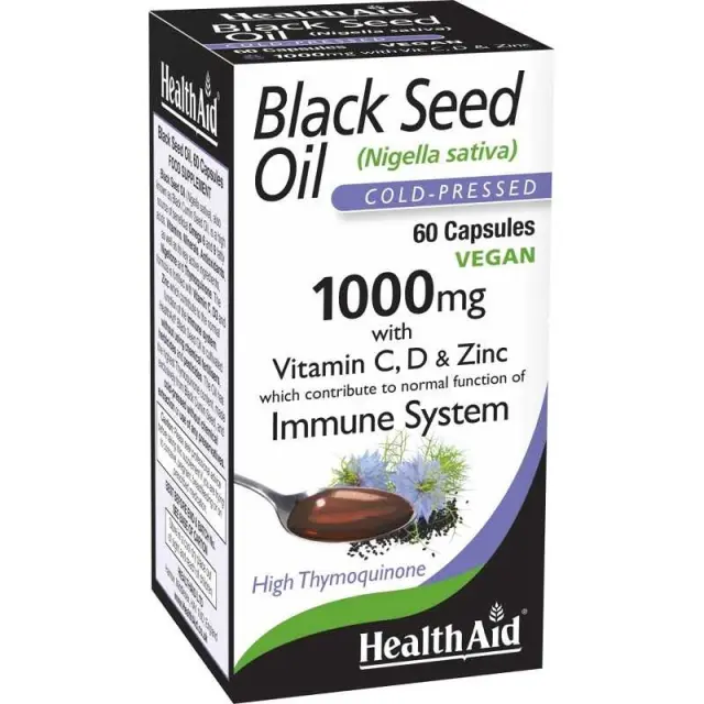 HEALTH AID Black Seed Oil 1000mg 60 Κάψουλες